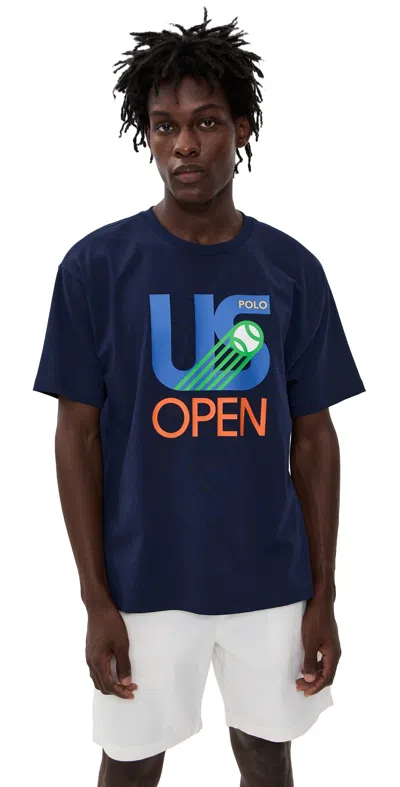 Polo Ralph Lauren X Us Open Tee Refined Navy In Blue