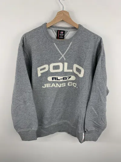 Pre-owned Polo Ralph Lauren X Vintage 90's Polo Sport Crewneck In Grey