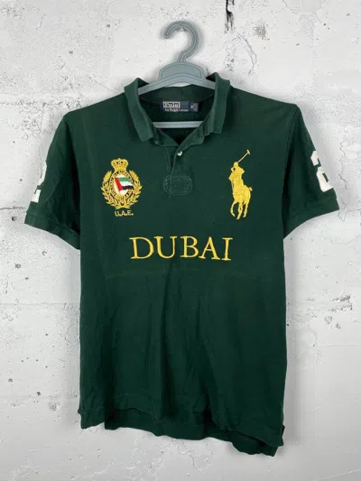 Pre-owned Polo Ralph Lauren X Vintage Chief Keef Style Polo Ralph Laurent Dubai Drill Polo In Green