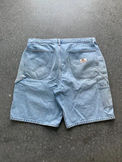 Pre-owned Polo Ralph Lauren X Vintage Crazy Vintage 90 Polo Ralph Laurent Carpenter Shorts Mud Wash In Blue