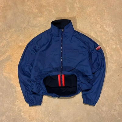 Pre-owned Polo Ralph Lauren X Vintage Crazy Vintage 90's Polo Sport Hi Tech Fleece Lined Jacket In Blue