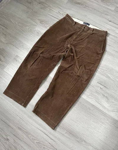 Pre-owned Polo Ralph Lauren X Vintage Men's Polo Ralph Laurent Velvet Pants In Brown