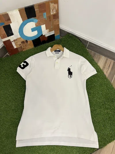 Pre-owned Polo Ralph Lauren X Vintage Polo Ralph Laurent 3 Chief Keef Polo T-shirt Tee In White
