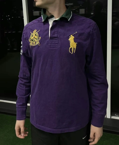 Pre-owned Polo Ralph Lauren X Vintage Polo Ralph Laurent 3 Rugby Club Jersey Japan In Purple