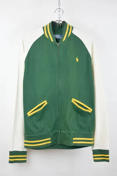 Pre-owned Polo Ralph Lauren X Vintage Polo Ralph Laurent 90's Vintage Full Zip Track Jacket In Green