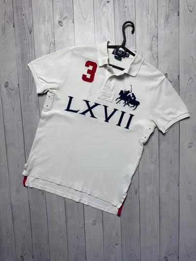 Pre-owned Polo Ralph Lauren X Vintage Polo Ralph Laurent Big Logo 3 Size S In White