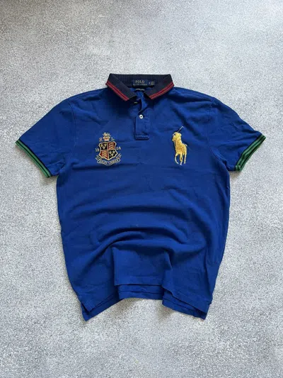Pre-owned Polo Ralph Lauren X Vintage Polo Ralph Laurent Big Logo T-shirt In Blue