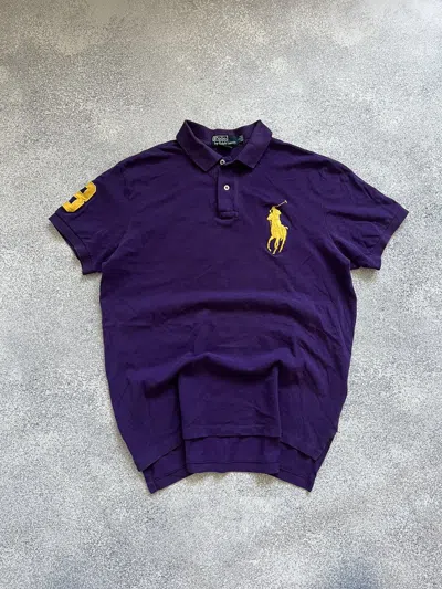 Pre-owned Polo Ralph Lauren X Vintage Polo Ralph Laurent Big Logo T-shirt In Purple