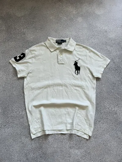 Pre-owned Polo Ralph Lauren X Vintage Polo Ralph Laurent Big Logo T-shirt In White