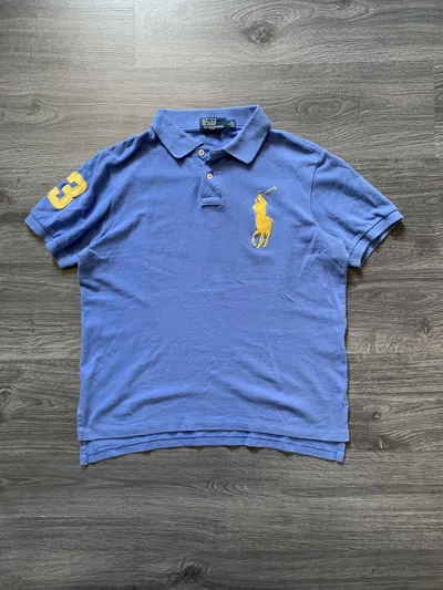 Pre-owned Polo Ralph Lauren X Vintage Polo Ralph Laurent Big Pony Chief Keef Drill Shirt In Blue