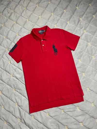 Pre-owned Polo Ralph Lauren X Vintage Polo Ralph Laurent Big Pony Chief Keef Y2k Swag Drill Rugby In Red