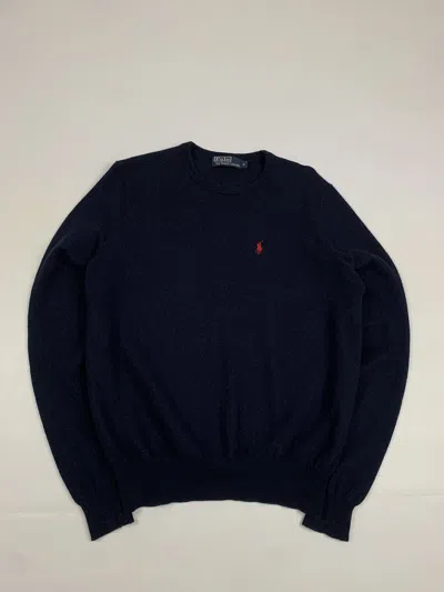 Pre-owned Polo Ralph Lauren X Vintage Polo Ralph Laurent Boxy Sweater Sweatshirt In Black Blue