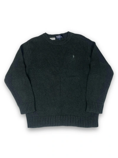Pre-owned Polo Ralph Lauren X Vintage Polo Ralph Laurent Grey Graphite Thick Sweater M592 In Graphite Grey