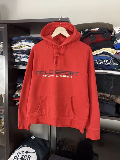 Pre-owned Polo Ralph Lauren T Hoodie Y2k In Red