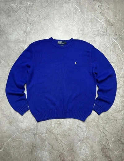 Pre-owned Polo Ralph Lauren X Vintage Polo Ralph Laurent Knit Sweater In Navy
