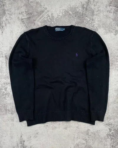 Pre-owned Polo Ralph Lauren X Vintage Polo Ralph Laurent Knited Black Sweater