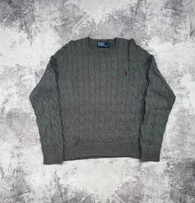 Pre-owned Polo Ralph Lauren X Vintage Polo Ralph Laurent Knited Grey Sweater