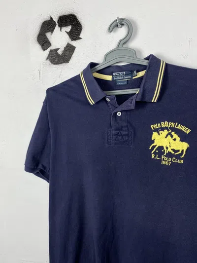 Pre-owned Polo Ralph Lauren X Vintage Polo Ralph Laurent Los Angeles Chief Keef Polo T-shirt Tee In Navy