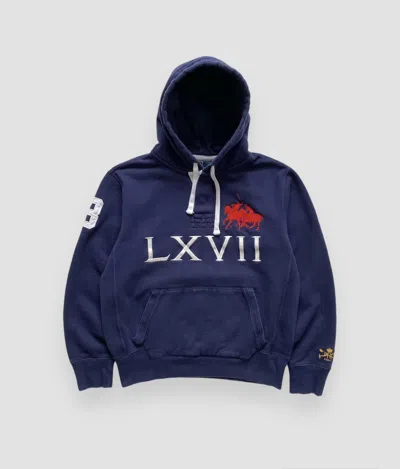 Pre-owned Polo Ralph Lauren X Vintage Polo Ralph Laurent Lxvll Prl 3 Navy Hoodie