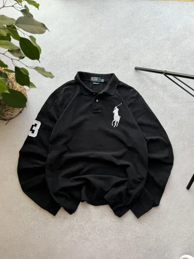 Pre-owned Polo Ralph Lauren X Vintage Polo Ralph Laurent Polo Long Sleeve In Black