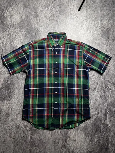Pre-owned Polo Ralph Lauren X Vintage Polo Ralph Laurent Small Logo Quilted Shirt In Green