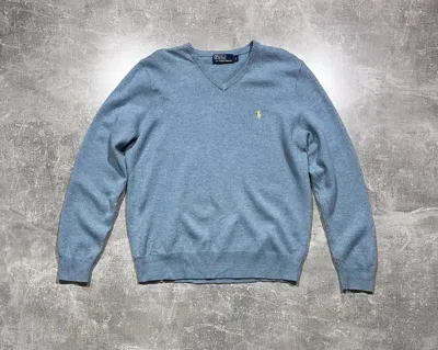 Pre-owned Polo Ralph Lauren X Vintage Polo Ralph Laurent Sweaters Lambs Wool Y2k In Blue