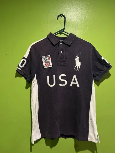 Pre-owned Polo Ralph Lauren X Vintage Polo Ralph Laurent Usa Polo Chief Keef Style In Navy