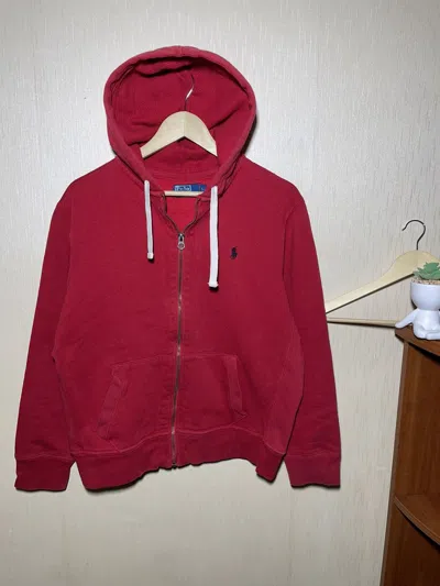 Pre-owned Polo Ralph Lauren X Vintage Polo Ralph Laurent Vintage Hoodie 90's In Red