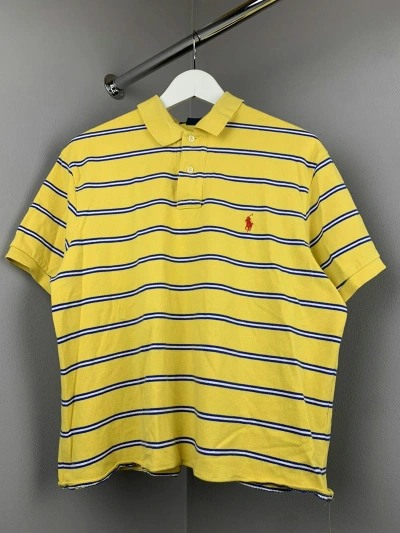 Pre-owned Polo Ralph Lauren X Vintage Polo Ralph Laurent Vintage Polos Y2k In White Yellow Blue