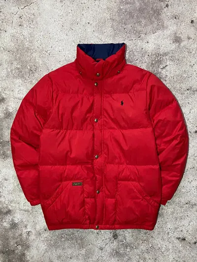 Pre-owned Polo Ralph Lauren X Vintage Polo Ralph Laurent Vintage Red Down Jacket