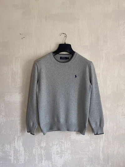 Pre-owned Polo Ralph Lauren X Vintage Polo Ralph Laurent Y2k Sweater Cotton In Grey
