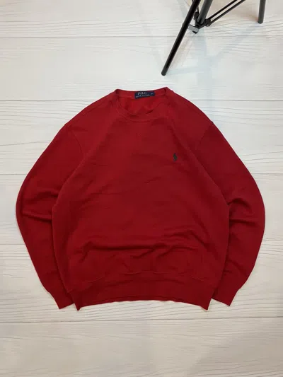 Pre-owned Polo Ralph Lauren X Vintage Polo Ralph Laurent Y2k Sweatshirt In Red