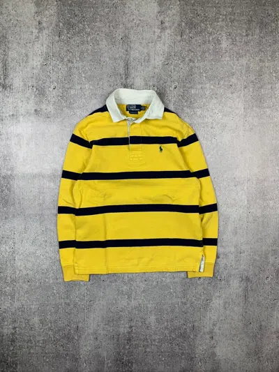 Pre-owned Polo Ralph Lauren X Vintage Polo Ralph Laurent Yacht Club Rugby Long Sleeve In Multicolor