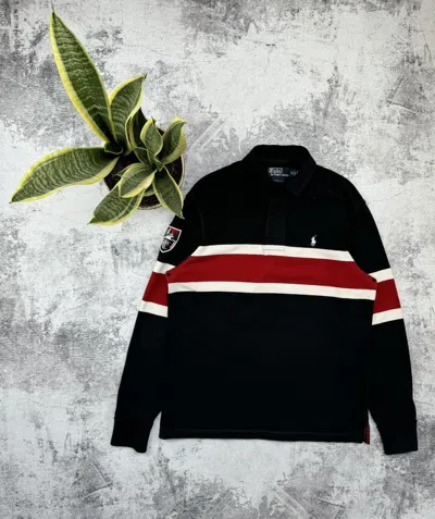 Pre-owned Polo Ralph Lauren X Vintage Striped 90s-00s Polo Ralph Laurent Prl Longsleeve In Black