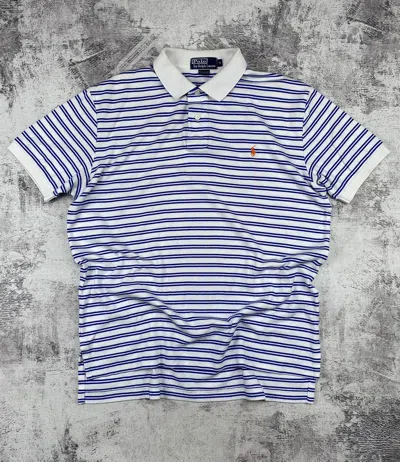 Pre-owned Polo Ralph Lauren X Vintage Striped Polo Ralph Laurent Polo T-shirt
