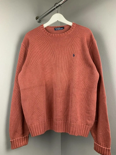 Pre-owned Polo Ralph Lauren X Vintage Sweater Polo Ralph Laurent Vintage In Red