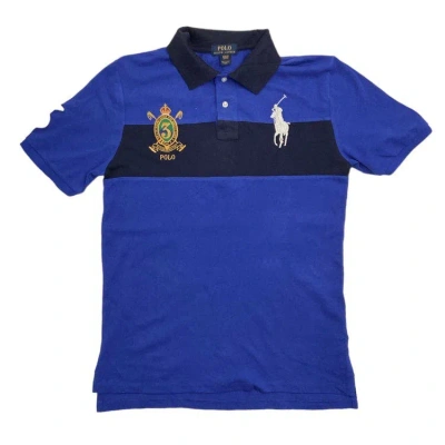 Pre-owned Polo Ralph Lauren X Vintage Vtg Polo Ralph Laurent T Shirt Rugby In Blue