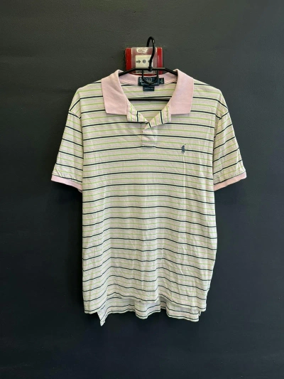 Pre-owned Polo Ralph Lauren X Vintage Y2k Polo Ralph Laurent Striped Rugby Jersey Tee Japan In Pink