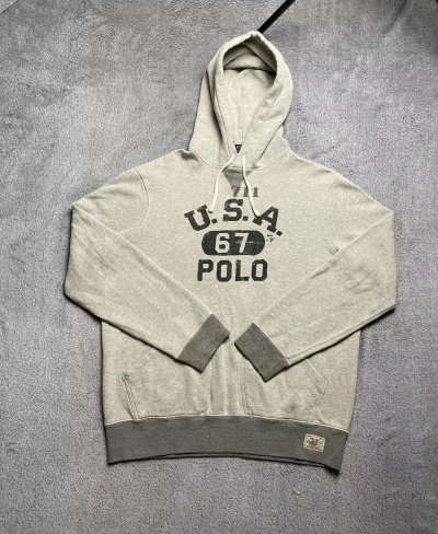 Pre-owned Polo Ralph Lauren X Vintage Y2k Polo Ralph Laurent Usa 67 Polo 711 Japan Hoodie In Grey