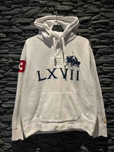 Pre-owned Polo Ralph Lauren X Vintage Y2k Prl White Polo Ralph Laurent Hoodie Lxvii