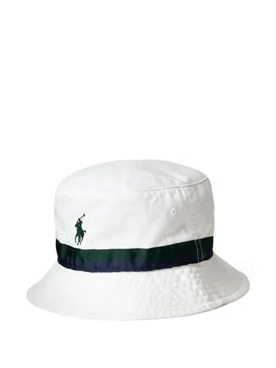 Polo Ralph Lauren X Wimbeldon Cotton Bucket Hat In White
