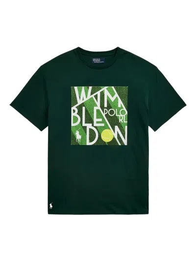 Polo Ralph Lauren X Wimbeldon Graphic-print T-shirt In Green