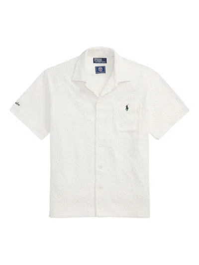Polo Ralph Lauren X Wimbeldon Logo-embossed Shirt In White