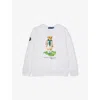 Polo Ralph Lauren X Wimbledon Bear-print Cotton-blend Sweatshirt 6-14 Years White Xl