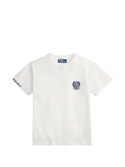 Polo Ralph Lauren X Wimbledon Collection Embroidered- Logo T-shirt In White
