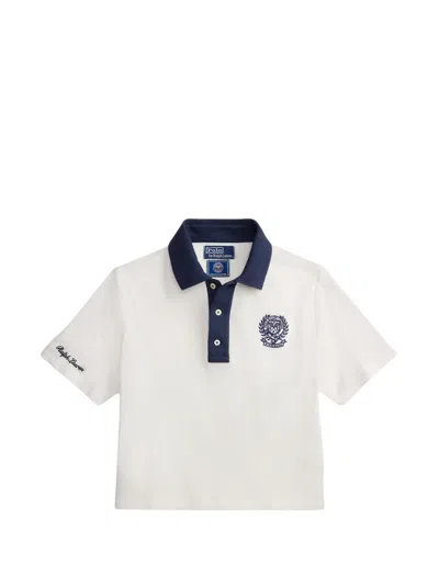Polo Ralph Lauren X Wimbledon Collection Embroidered-crest Polo Shirt In White