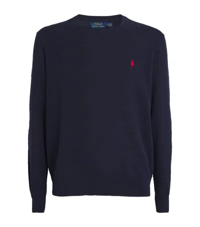 Polo Ralph Lauren X Wimbledon Cotton-linen Sweater In Blau