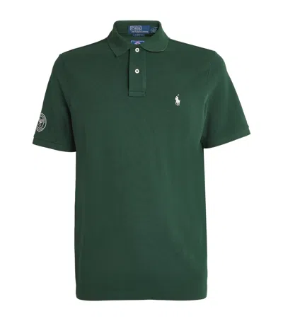 Polo Ralph Lauren X Wimbledon Cotton Mesh Polo Shirt In Green