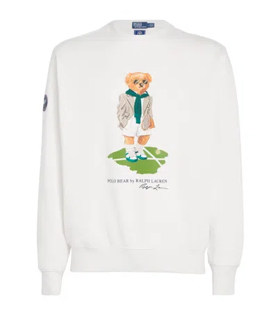Polo Ralph Lauren X Wimbledon Cotton Polo Bear Sweatshirt In Multi