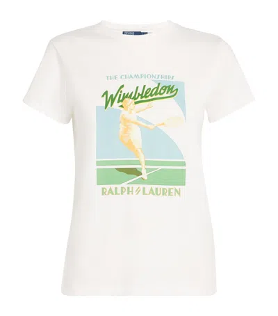 Polo Ralph Lauren X Wimbledon Cotton Printed T-shirt In White